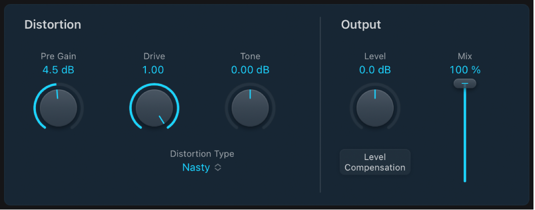 図。Distortion IIウインドウ