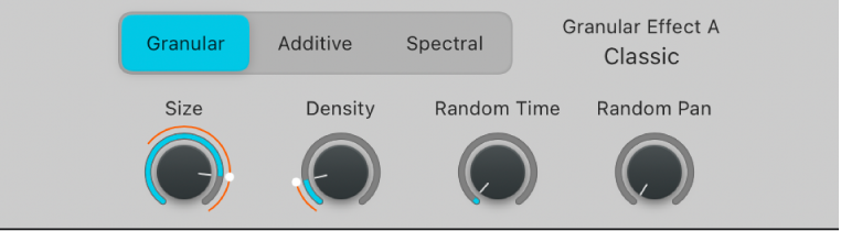 図。Sample Alchemyのグラニュラエフェクト。