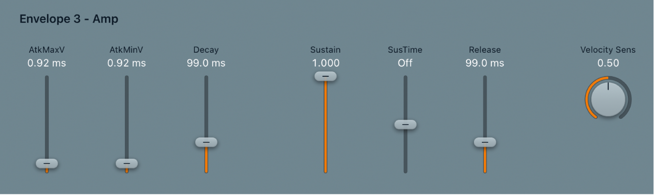 그림. ES2 Envelope 2 및 3 파라미터.