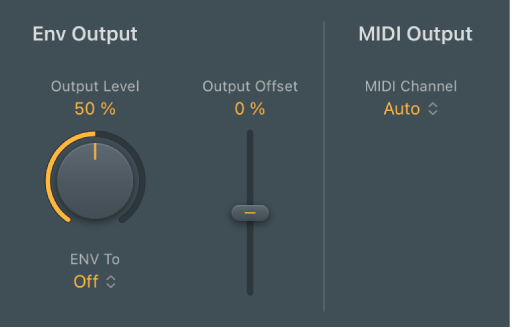 그림. Modulator ENV(엔벨로프) Output 파라미터.