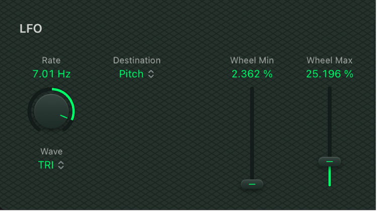 그림. ES1 LFO 모듈레이션 라우팅.