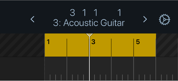 Εικόνα. Περιοχή επαναληπτικής αναπαραγωγής κάτω από την οθόνη γραμμής ελέγχου.
