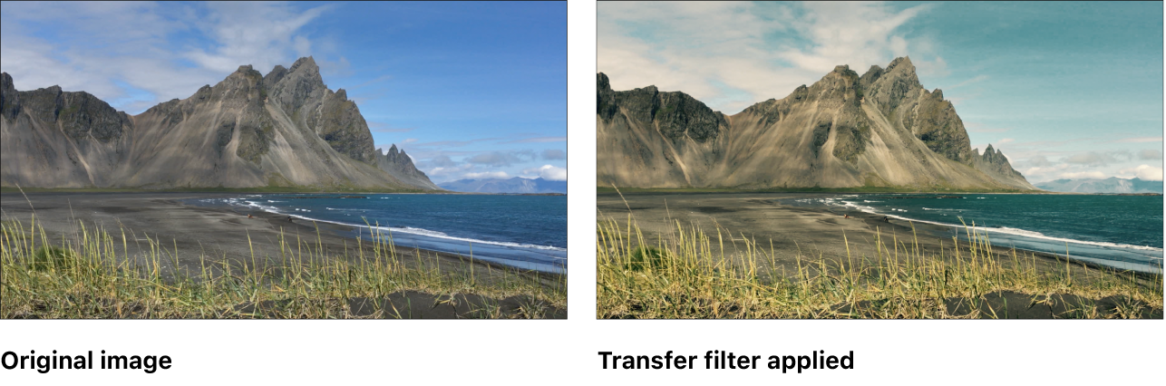 Lienzo con efecto del filtro Transferencia