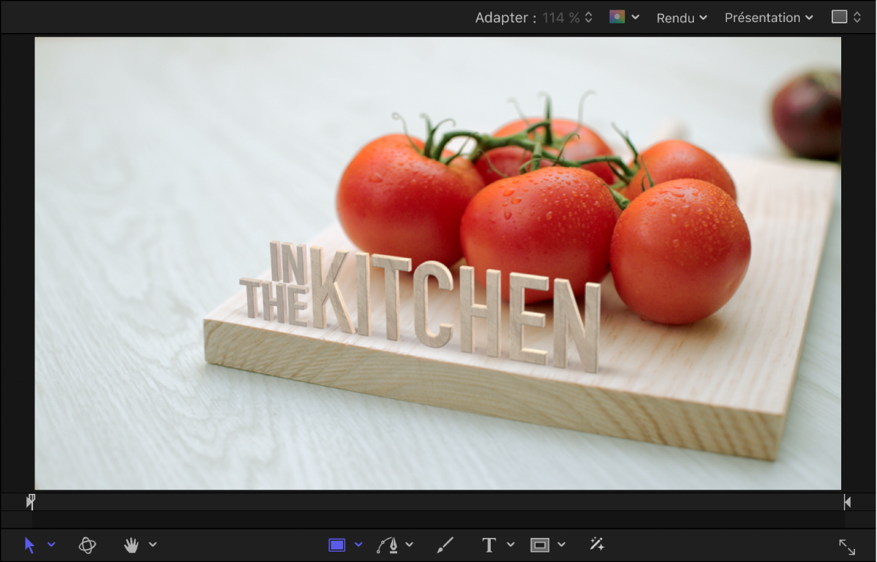 Canevas affichant un exemple de texte 3D