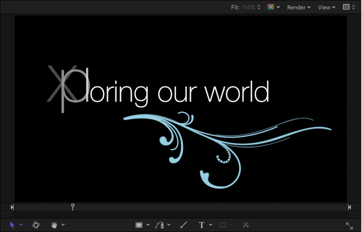 キャンバスに、調整設定が調整された「シーケンステキスト」ビヘイビアが表示されています