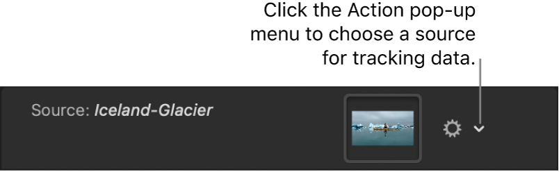 동작 팝업 메뉴가 보이는 동작 인스펙터