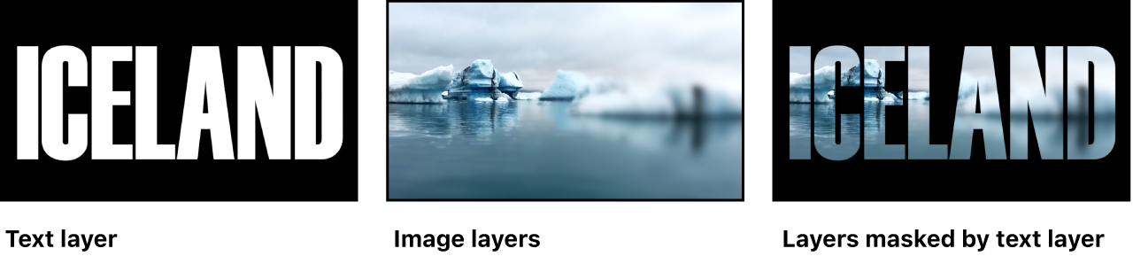 이미지 마스크의 예를 보여주는 캔버스