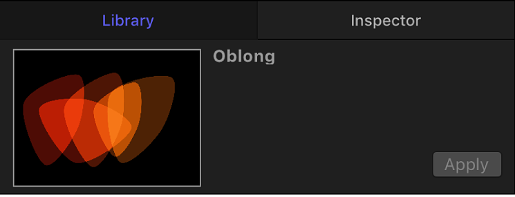 显示所选复制器对象的资源库预览区域