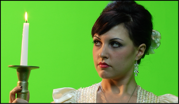 抠像前的绿幕片段