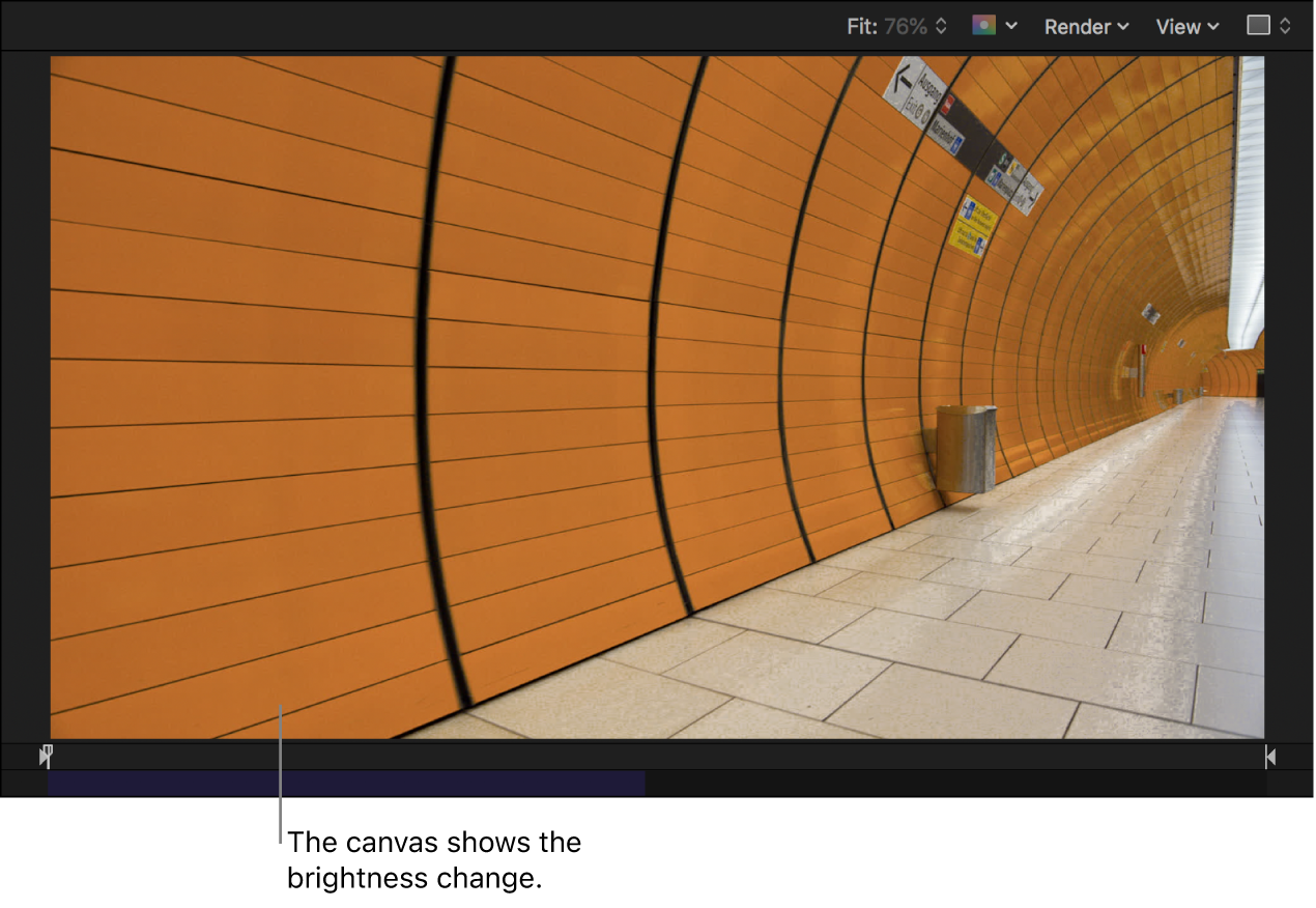 显示图像更改的亮度的画布