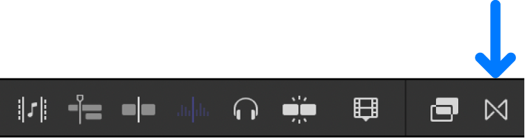 El botón Transiciones sobre la línea de tiempo