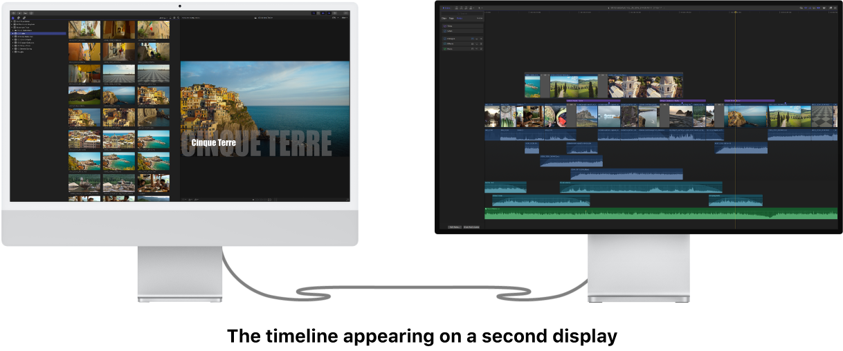 显示在第二台显示器上的时间线