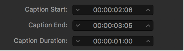 隐藏式字幕检查器或字幕检查器的字幕时序栏。