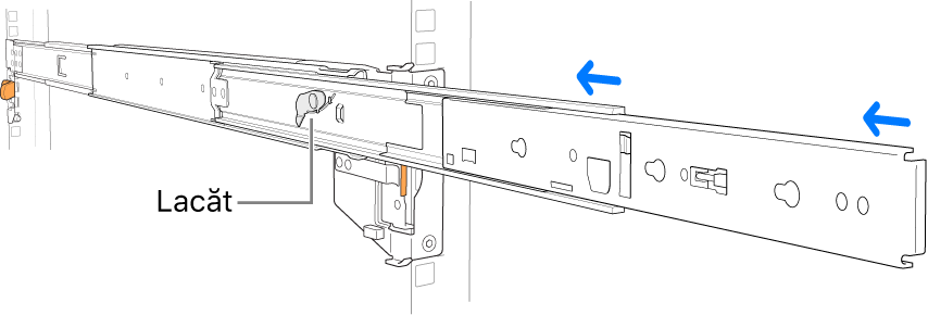 Retragerea unui ansamblu de șine.