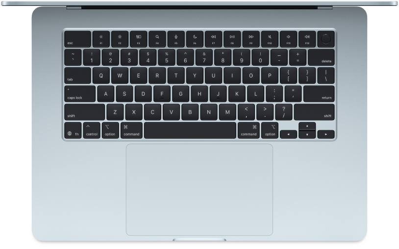 Поглед отгоре на MacBook Air.