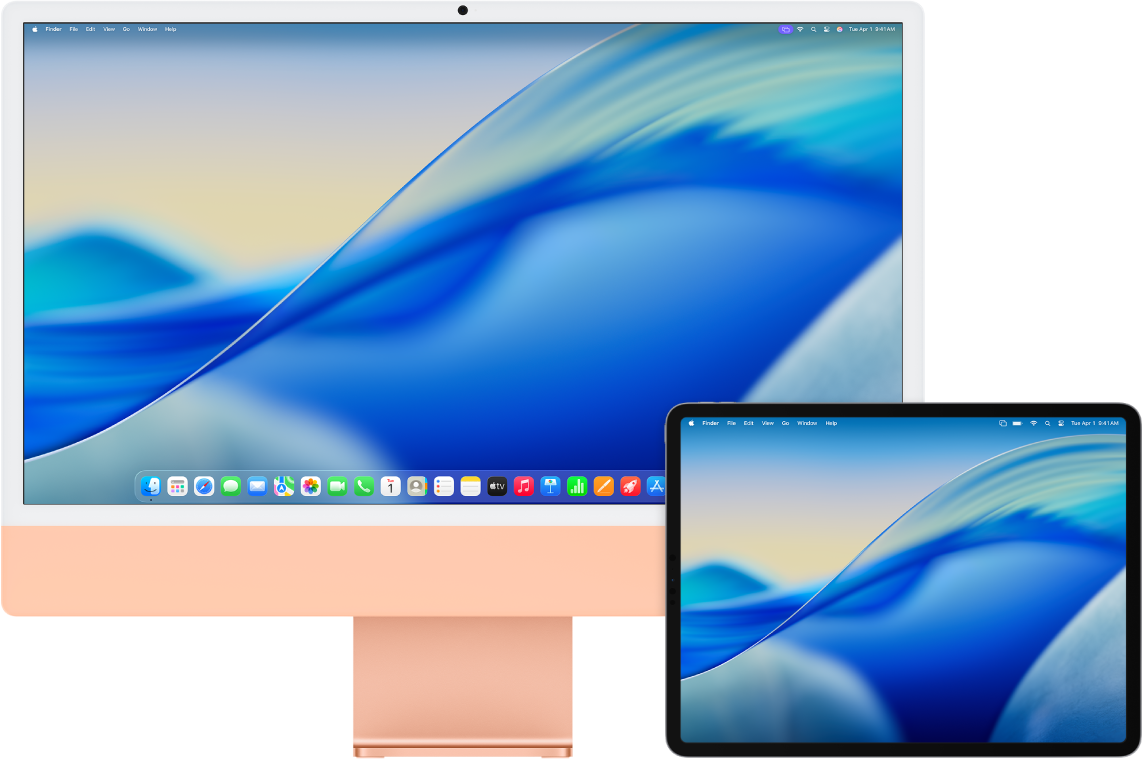 iMac ja iPad ovat vierekkäin.