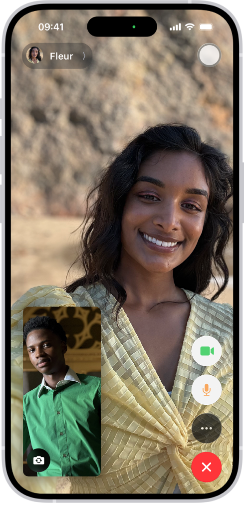 Un appel FaceTime sur l’iPhone.