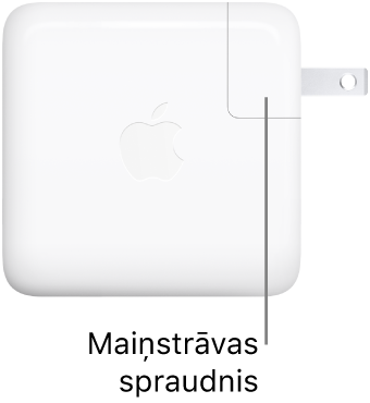 70 W USB-C strāvas adapters.