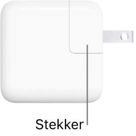 De USB-C-lichtnetadapter van 30 W.