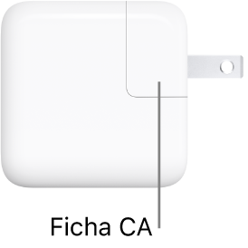 O adaptador de corrente USB-C de 30 W.