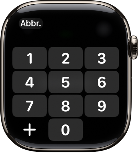 Das Zifferblatt der App „Telefon“.