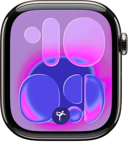 Η πρόσοψη του Apple Watch με μια υπόδειξη Έξυπνης στοίβας κάτω στο κέντρο.