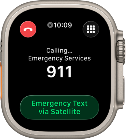 Un écran qui affiche « Aucune connexion » après ue tentative d’appel aux services d’urgence. Le bouton Message texte d’urgence se situe dans le bas.