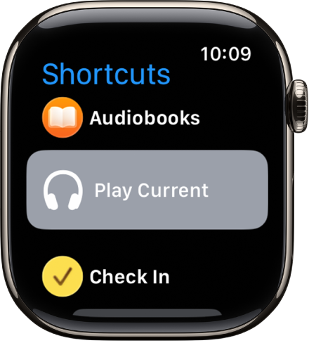 App Pintasan yang menampilkan tiga pintasan: Timer Istirahat, Kompas, dan Rekam Penyusuran.