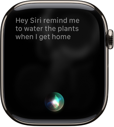Skrin Siri menunjukkan permintaan untuk menyediakan peringatan.