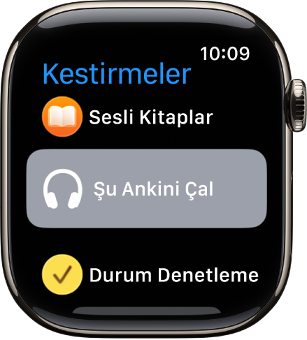 Üç kestirmeyi gösteren Kestirmeler uygulaması: Mola Sayacı, Pusula ve Geriye Dönüşü Kaydet.