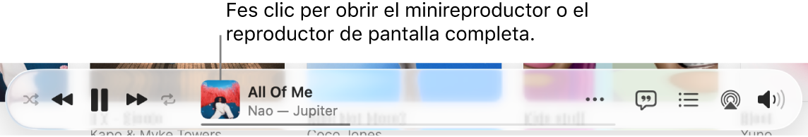Fes clic a la imatge de l’àlbum per obrir el minireproductor.