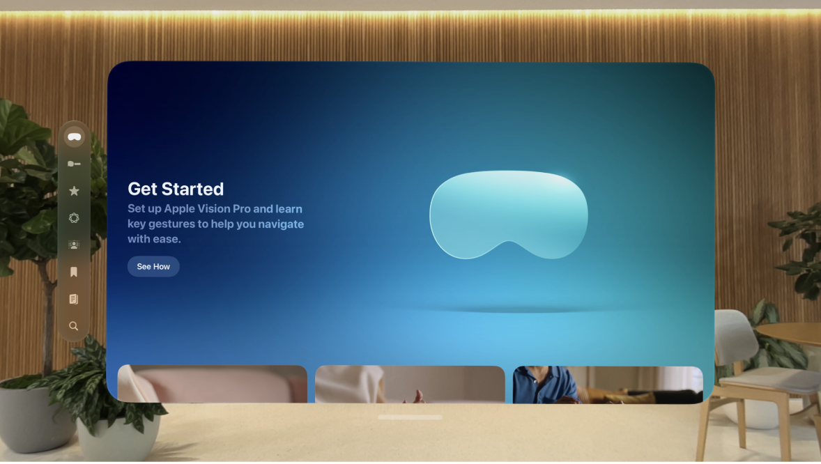 The Tips app, showing the Get Started collection with three tips visible at the bottom of the window.