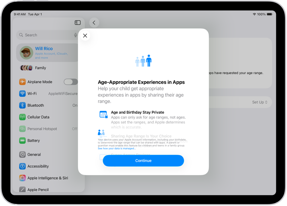 ଆପ୍ ଫୀଚର୍ରେ ବୟସ-ଉପଯୁକ୍ତ ଅଭିଜ୍ଞତା ପାଇଁ ଅନ୍ବୋର୍ଡିଂ ସ୍କ୍ରୀନ୍।