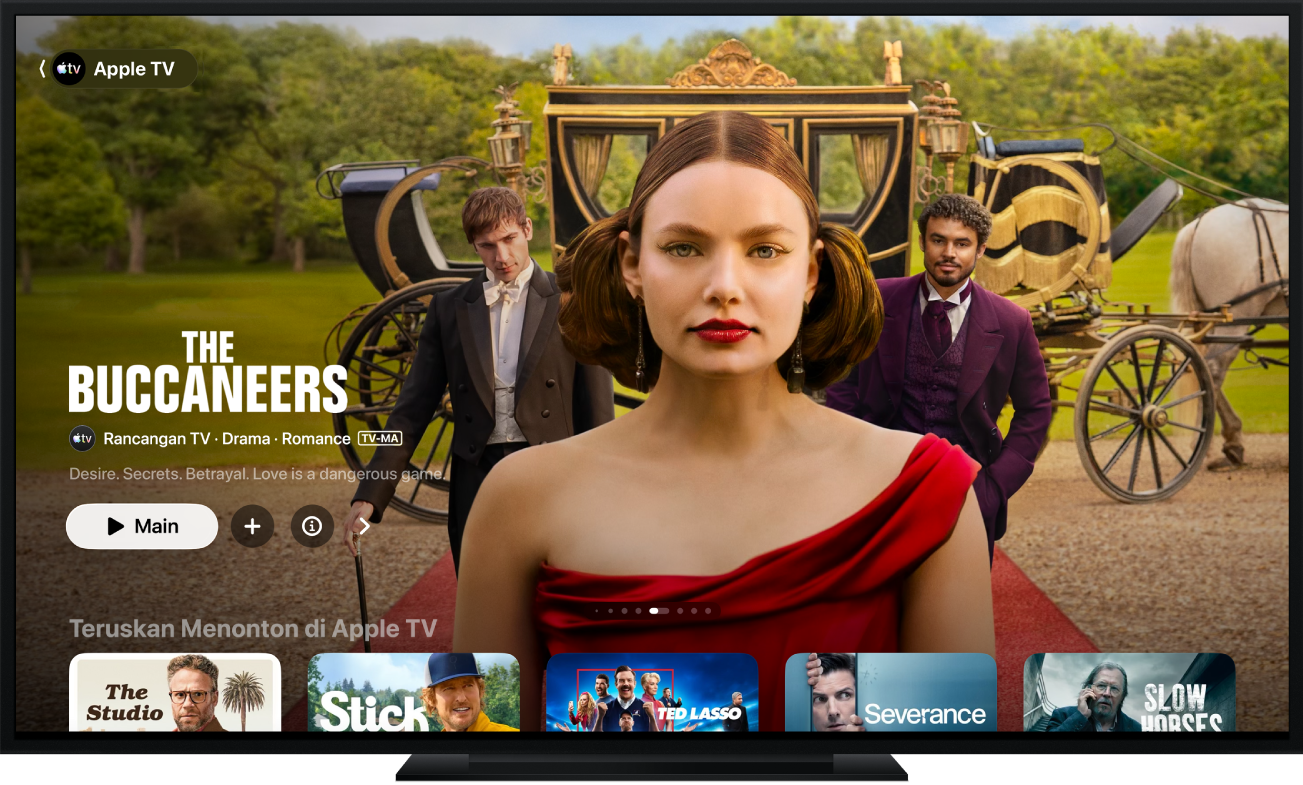 Apple TV menunjukkan app Apple TV