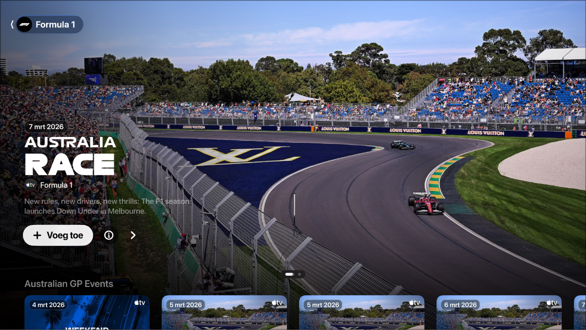 Scherm met Formule 1