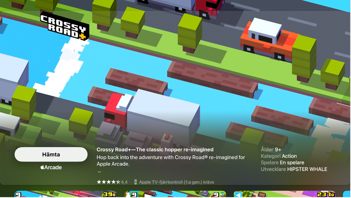 App Store med den detaljerade sidan för en app