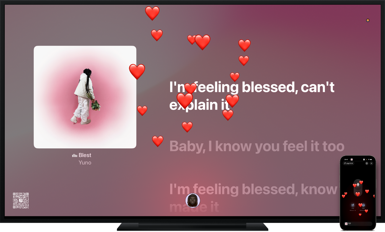 Appen FaceTime på en Apple TV-skärm.