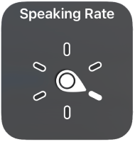 Roottori, jonka osoitin osoittaa Puhenopeus-asetukseen.