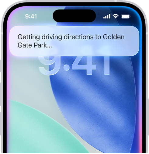 Одговор од Siri на врху екрана iPhone-а.