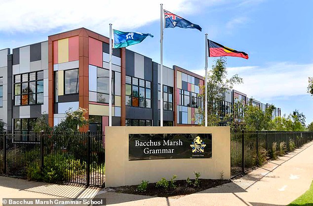 The principal of Bacchus Marsh Grammar (pictured) described the incident as 'appalling'