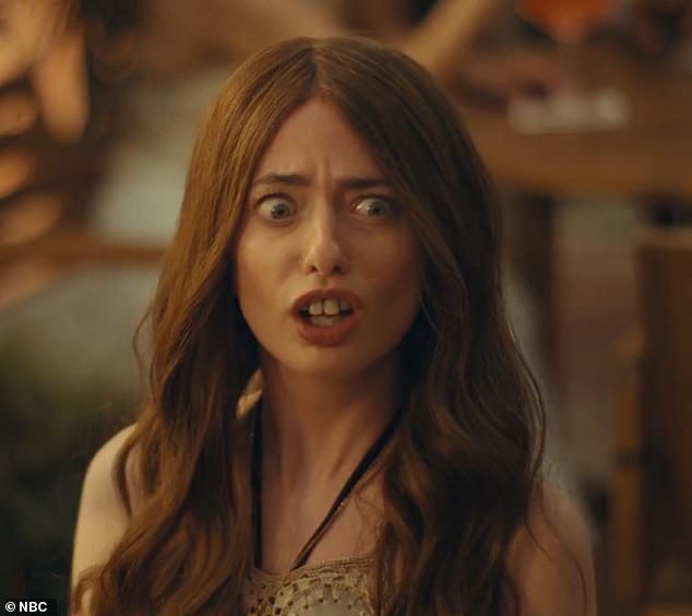 Sarah Sherman pictured in the sketch, which has been dubbed 'mean and unfunny'