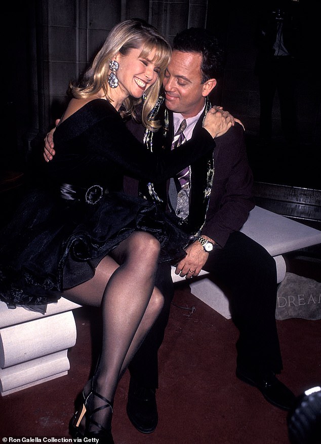'To be clear,' she wrote in the book, per an excerpt from People , 'I never wanted to end things with Billy. But his drinking was bigger than the both of us,' (pictured 1990)