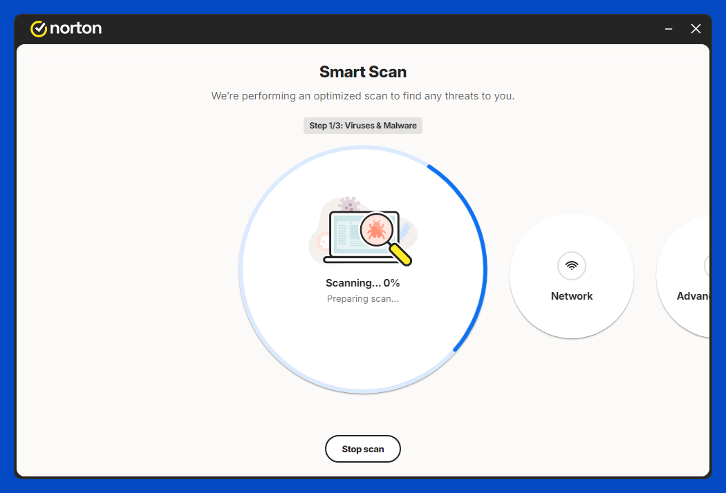 Norton AntiVirus Plus Smart Scan
