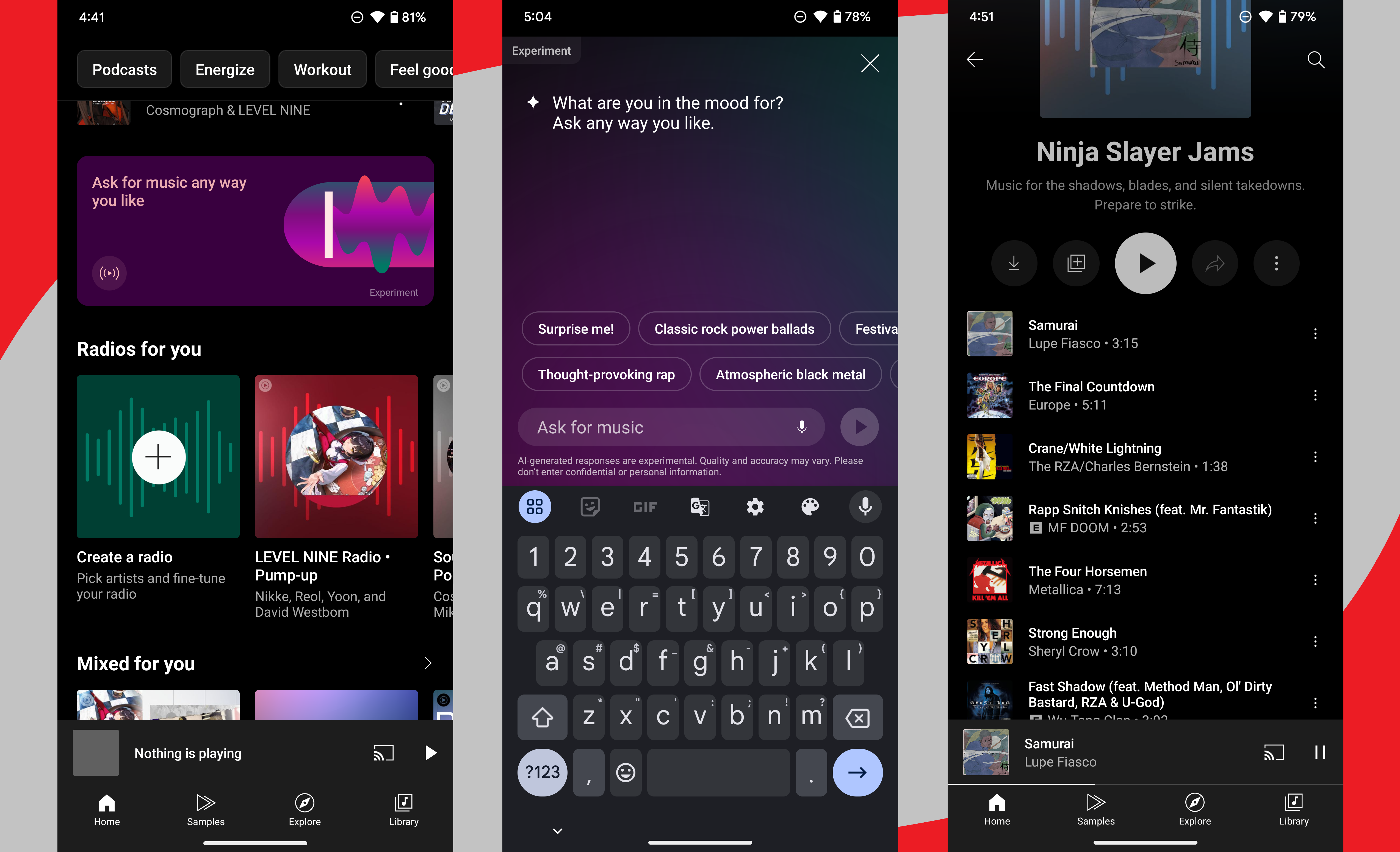 YouTube Music AI Playlists
