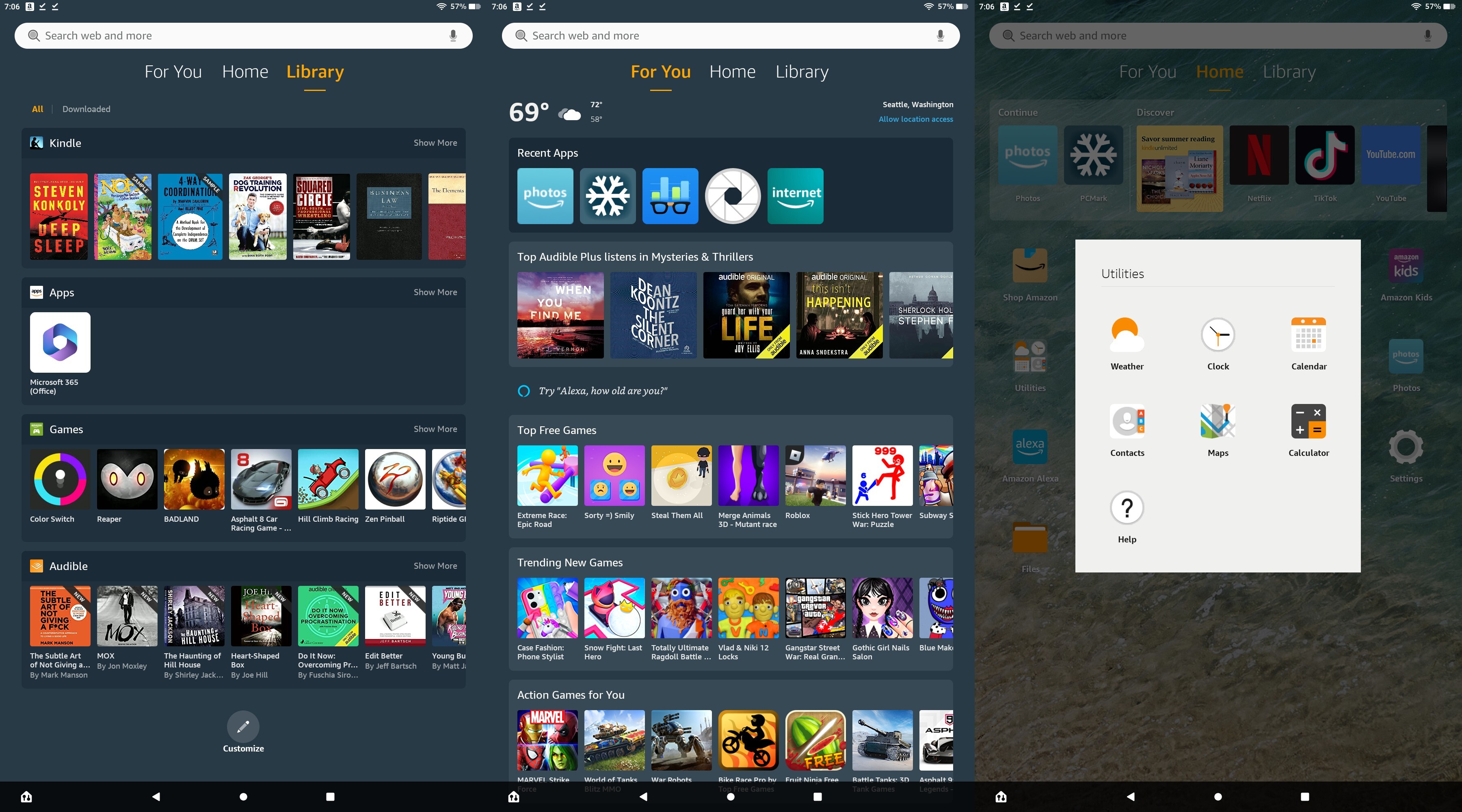 Amazon Fire OS 8 on the Fire Max 11