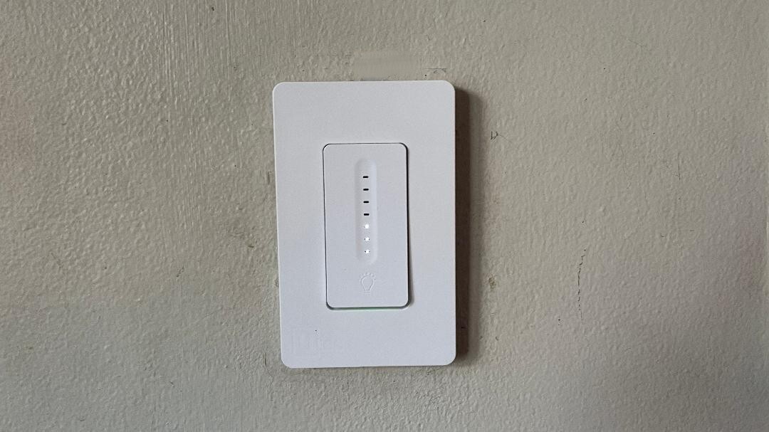 The U-tec Smart Dimmer Switch installed