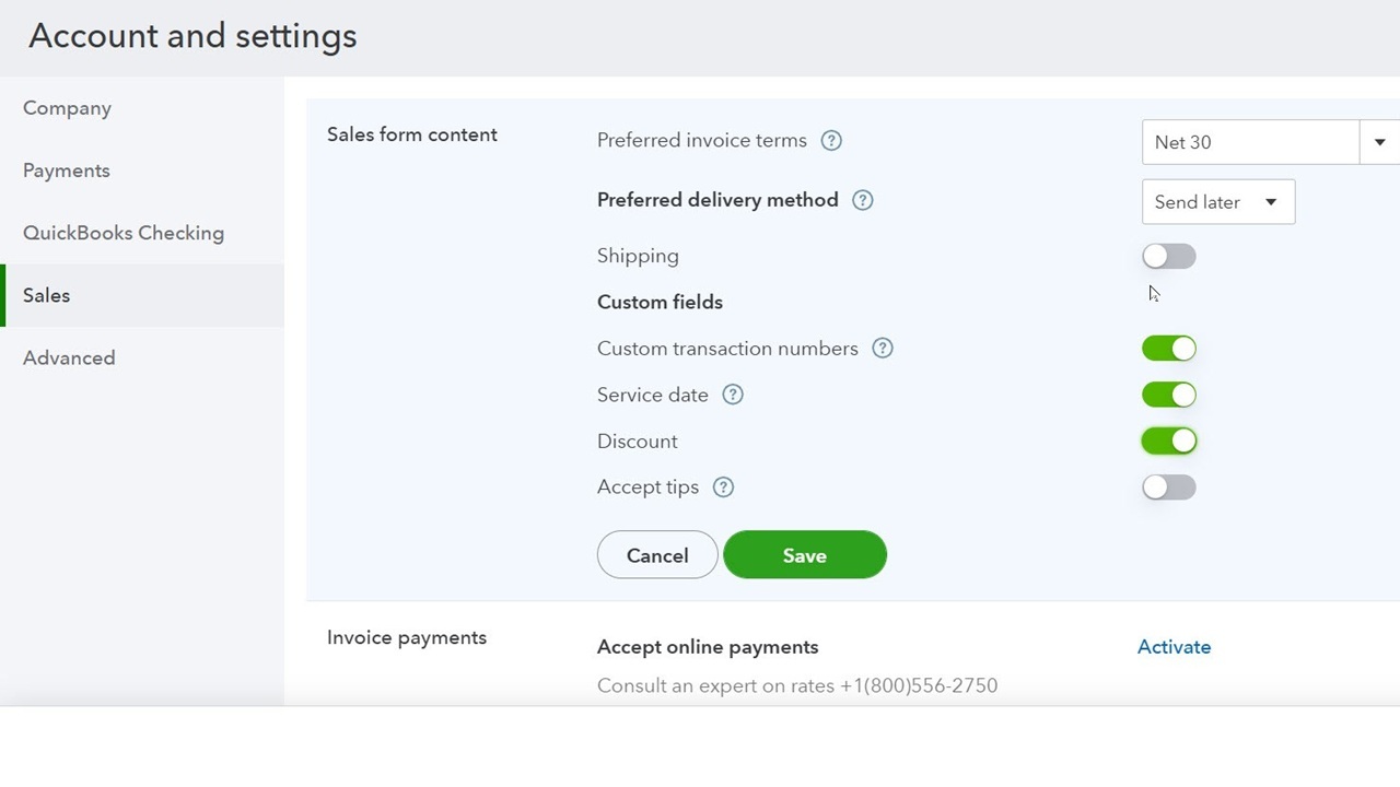 The Account and Settings page in Solopreneur