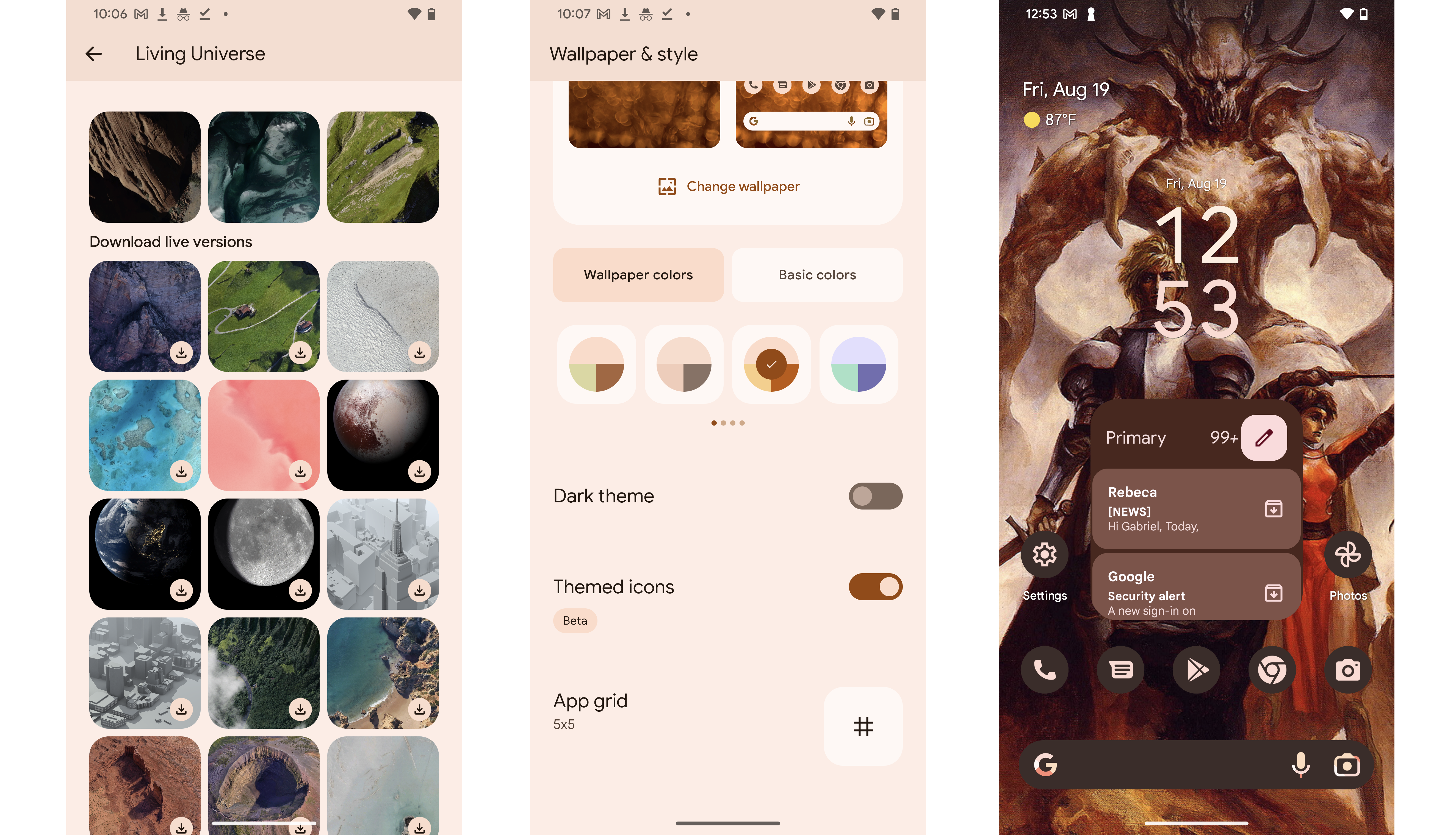 Customizing your home and lock screens