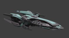 a futuristic vehicle is flying through the air