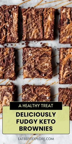 Image with Brownie Bites and title "Deliciously Fudgy Keto Brownies – A Healthy Treat!"
